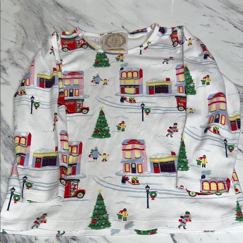 TBBC Holiday/Christmas Print Long Sleeve Shirt 4T EUC